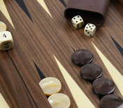 Dal Negro Detroit Walnut 19-inch Backgammon Set