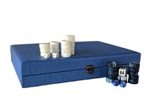 Crisloid Anchor Blue 13-inch Travel Backgammon Set