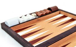 Crisloid Classic Brown 21-inch Tournament Attaché Backgammon Set