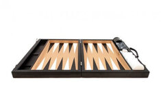 Crisloid Classic Black 21-inch Tournament Attaché Backgammon Set