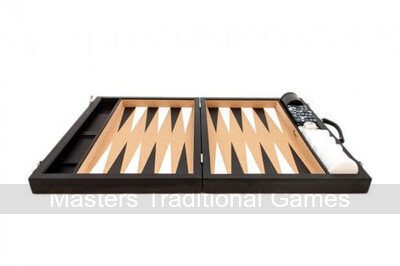 Crisloid Classic Black 21-inch Tournament Backgammon Set