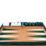 Crisloid Classic Green Champion Attaché 19-inch Backgammon Set