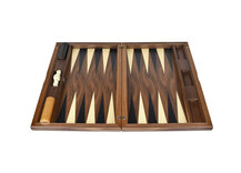 Dal Negro York Walnut 19-inch Backgammon Set