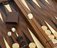 Dal Negro York Walnut 19-inch Backgammon Set