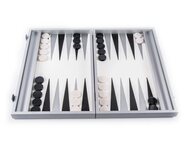 Manopoulos Carbon Fibre Leatherette Backgammon Set (19-inch)