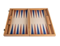 Manopoulos Champagne Beige 19-inch Backgammon Set