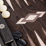 Manopoulos Luxury Ebony Burl 19-inch Backgammon Set