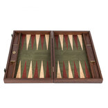 Manopoulos Green Cork 19 inch Backgammon Set