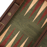 Manopoulos Green Cork 19 inch Backgammon Set