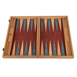 Manopoulos Red Cork 19 inch Backgammon Set