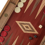 Manopoulos Premium Walnut with Red Oak 19-inch Wooden Backgammon Set