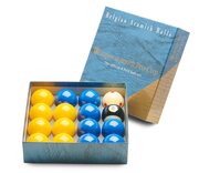 Super Aramith Pro Cup League Pool Balls - Blue & Yellow (2 inch with 1 7/8 inch white)