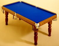 Hand-made Snooker Table - 6ft, mahogany, with accessories