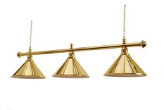 58 inch Table Shade - Brassed with 3 Brassed Coolie Shades