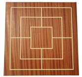 Nine Men's Morris - Wooden Board with Wooden Pieces