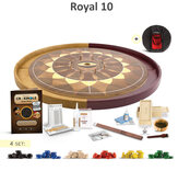 Masters Crokinole Elite Board - Royal 10 (with disks, storage box, cue, bag, powder, powder refill, wax, bowl, bumpers, scorepad, wooden pen, rules and wall hanging kit)