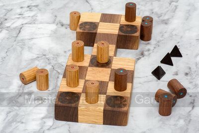 Luxurious Oak & Walnut Game of Ur, Handmade in UK