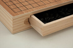 Wooden Go Board Box Set with Drawers & Wooden Stones (19 x 19 Go Set)