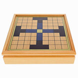 Tablut, Viking Tafl Game with Wooden Cabinet Board & Painted Pieces