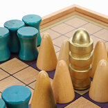 Tablut, Viking Tafl Game with Wooden Cabinet Board & Painted Pieces