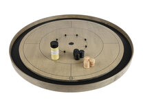 Tracey 'Grey Rock' Crokinole Board (dark grey ditch & hole - 26 disks)