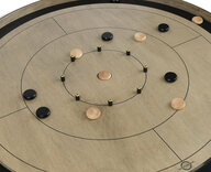 Tracey 'Grey Rock' Crokinole Board (dark grey ditch & hole - 26 disks)