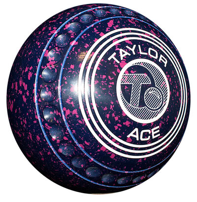 Taylor ACE Coloured Dark Blue / Magenta Bowls - Set of 4, Heavy, Size 3, Progrip