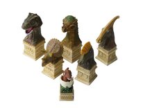 Hand Painted Dinosaur Chess Pieces