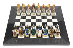 Italfama Battle of Troy Chess Pieces - Resin, Hand-Painted