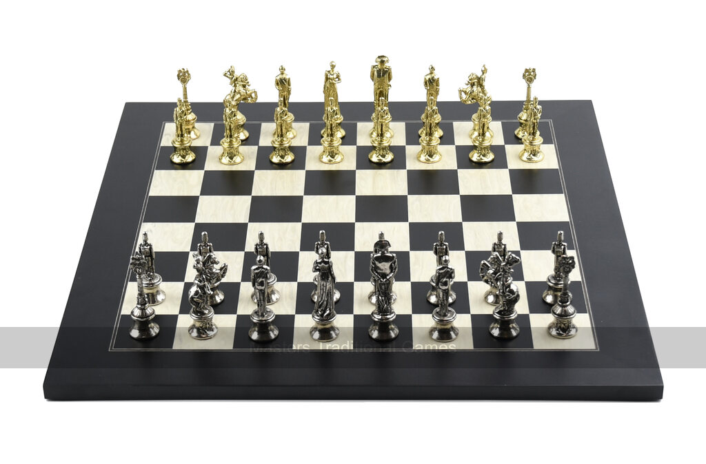 Napoleon Bonaparte Emperor Gold and Silver Themed Chess Set