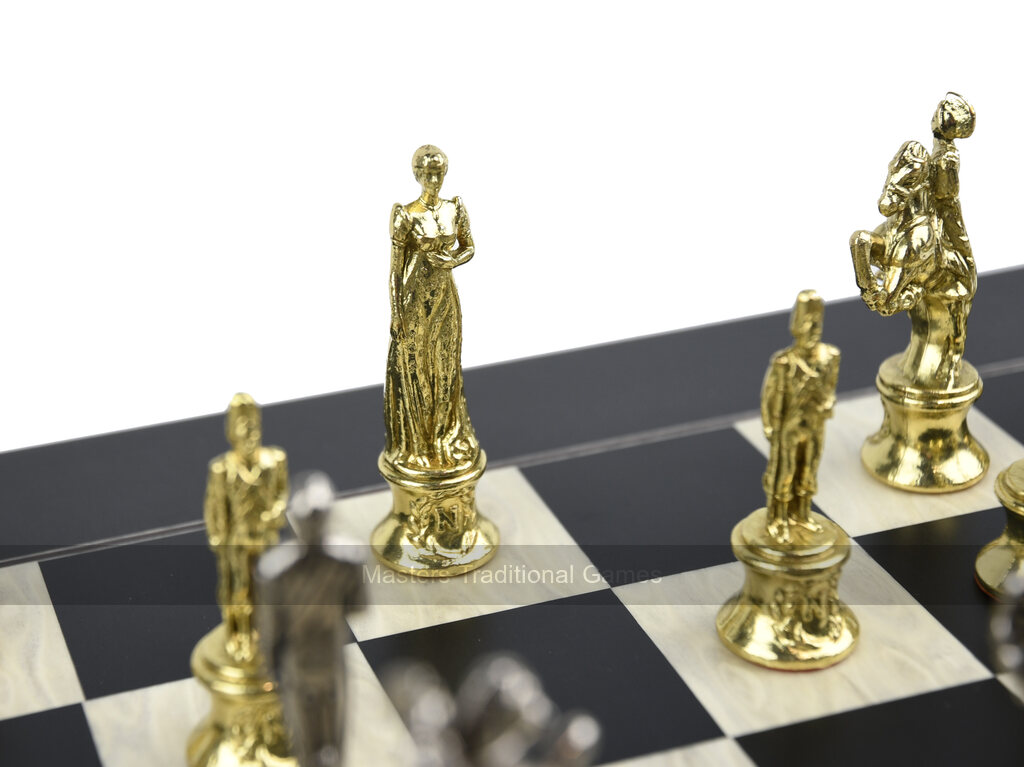 Napoleon Bonaparte Emperor Gold and Silver Themed Chess Set