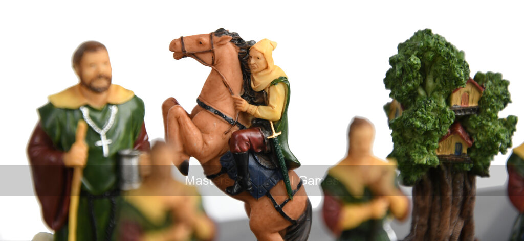 Italfama Robin Hood Chess Pieces - Resin, Hand-Painted