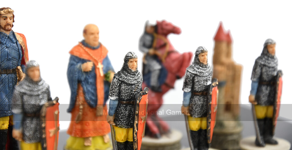 Italfama Robin Hood Chess Pieces - Resin, Hand-Painted