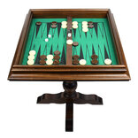 Luxury Beech & Elm Wood Chess & Backgammon Table by Italfama