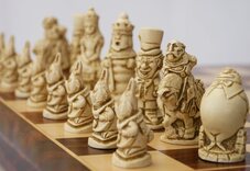 Berkeley Alice in Wonderland Ornamental Chess Set (Board not included)