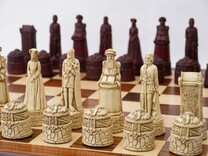 Berkeley Chess Scottish Themed Ornamental Chess Set (cream & red, board not included)