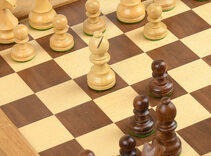 Wooden Chess Set with Folding Board & Storage