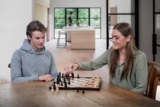 Double Sided Inlaid Walnut Chessboard (47cm)