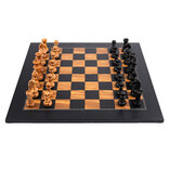 Ferrer - Black Olive Deluxe Chess Set with Staunton Pieces