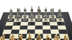 Italfama Camelot Metal Chess Set, 3.5-inch King - Board not included