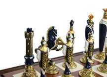 Italfama Renaissance Hand-Painted Metal Chess Pieces (5.5-inch King)