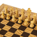 Manopoulos Olive Burl Chess Set with 50cm Chessboard