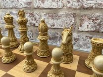 Ornate Staunton Berkeley Chess Set with 4.25 inch King