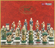 Italfama Robin Hood Chess Pieces - Resin, Hand-Painted