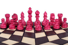 Small Hexagonal 3 Player Chess Set - 32cm board WITHOUT Edge Numbers