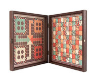 Chess, Backgammon, Ludo, Snakes & Ladders Wooden Games Compendium (Brown)