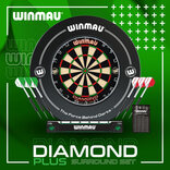 Winmau Diamond Plus Surround Set (Dartboard, Surround and 6 Darts)