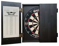 Bull's Darts Deluxe Wooden Dartboard Cabinet - Black