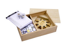 Deluxe Double 12 Mexican Train Dominoes in Wooden Box