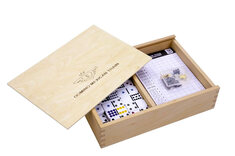 Deluxe Double 12 Mexican Train Dominoes in Wooden Box